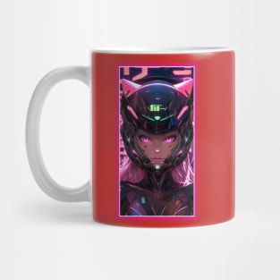 Anime Race Girl | Special Anime Artwork | Pink Red Black Blue Chibi Manga Anime Art Mug